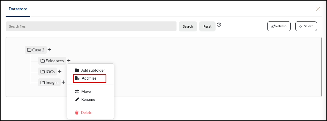 DFIR-IRIS evidence datastore — step 31