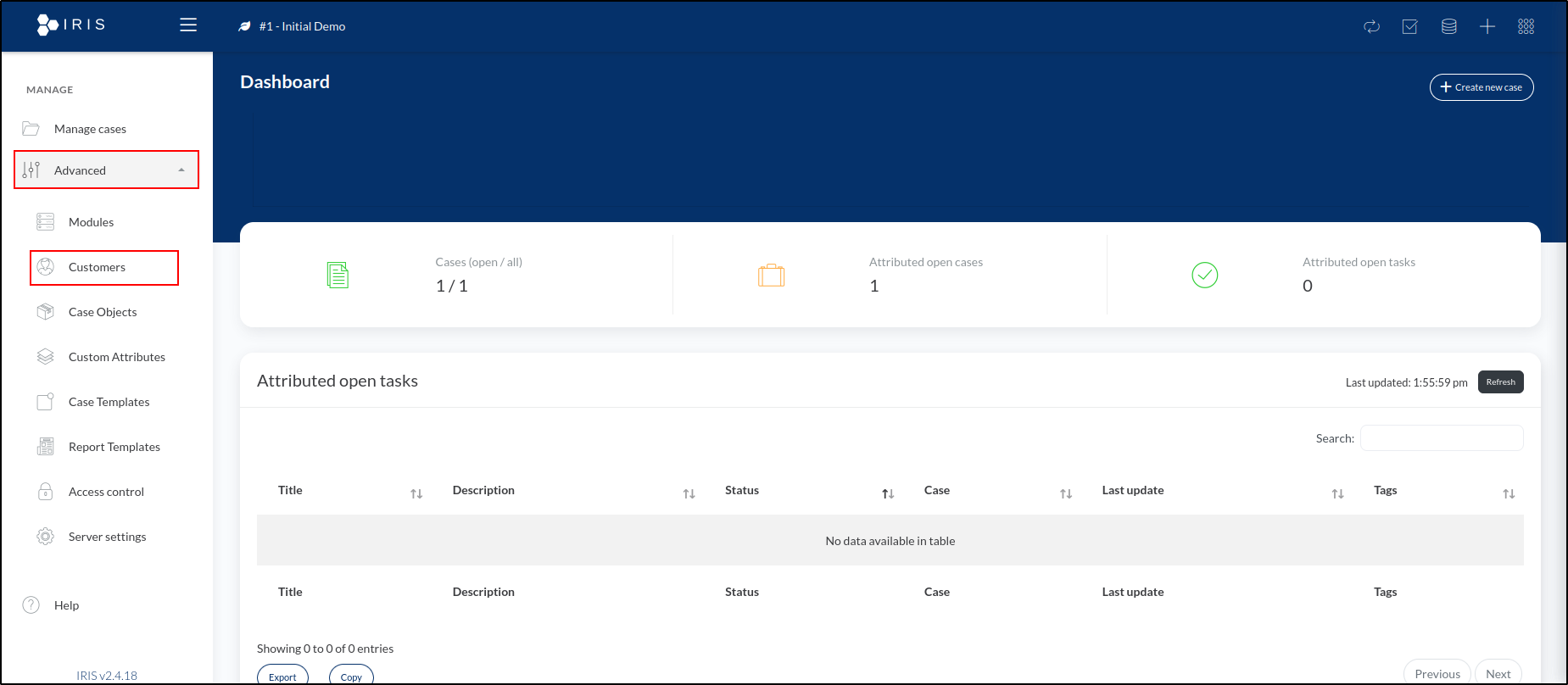 DFIR-IRIS customer setup — step 5