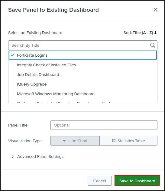 dashboards configuration step 136