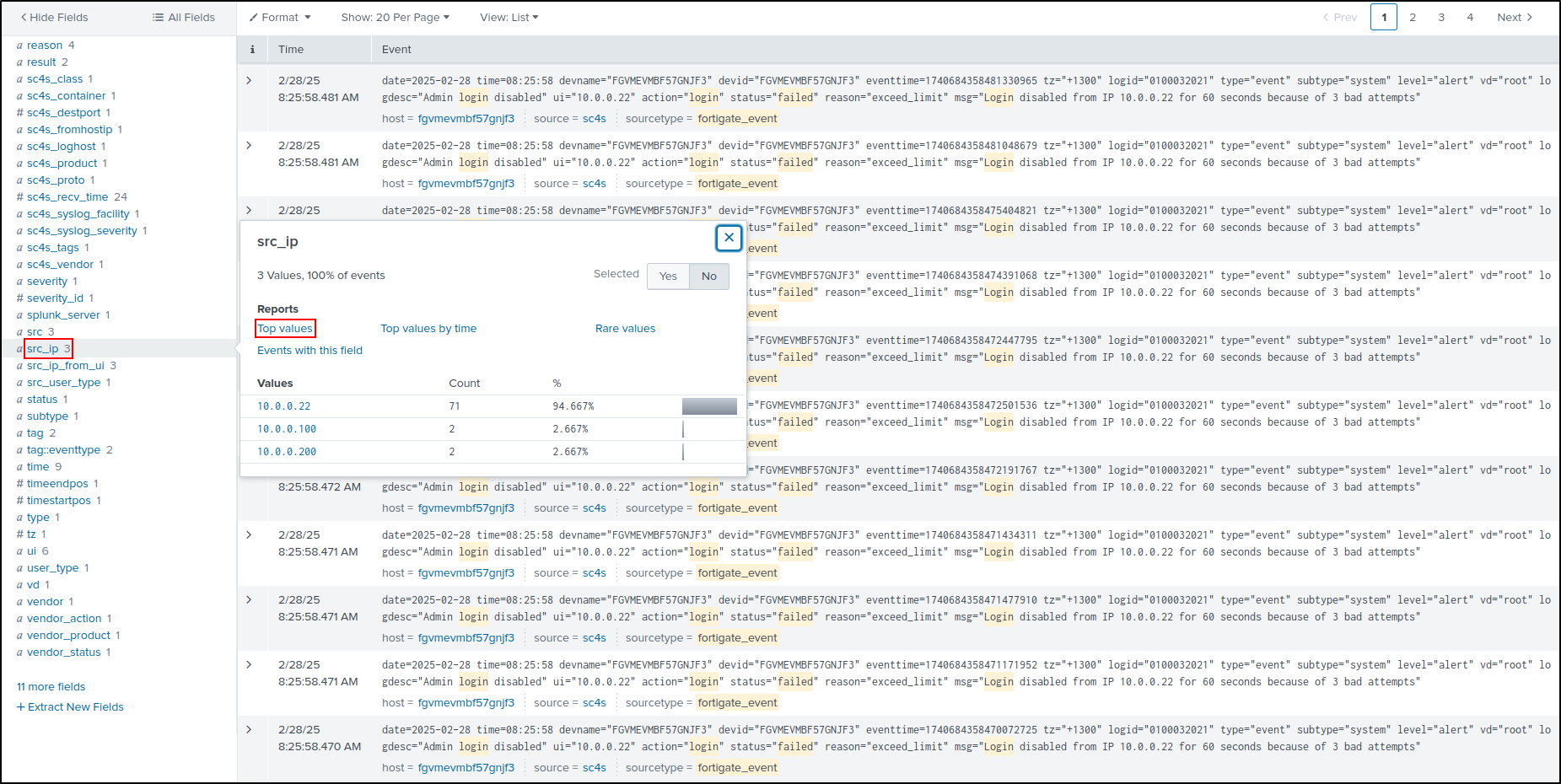 reports alerts configuration step 102