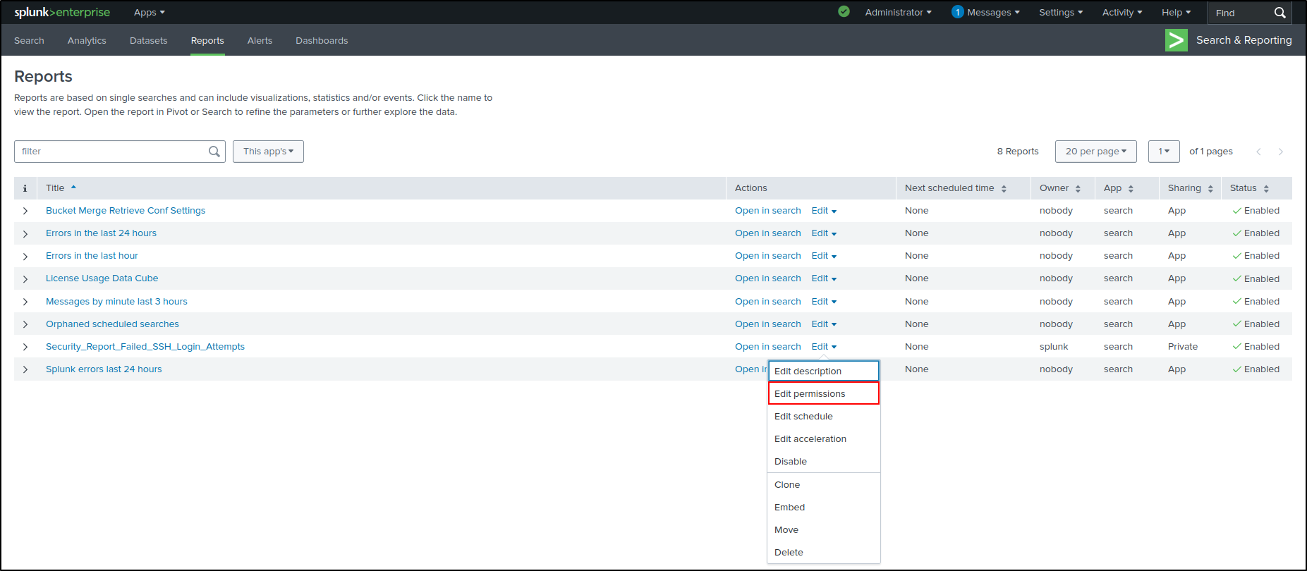 reports alerts configuration step 107