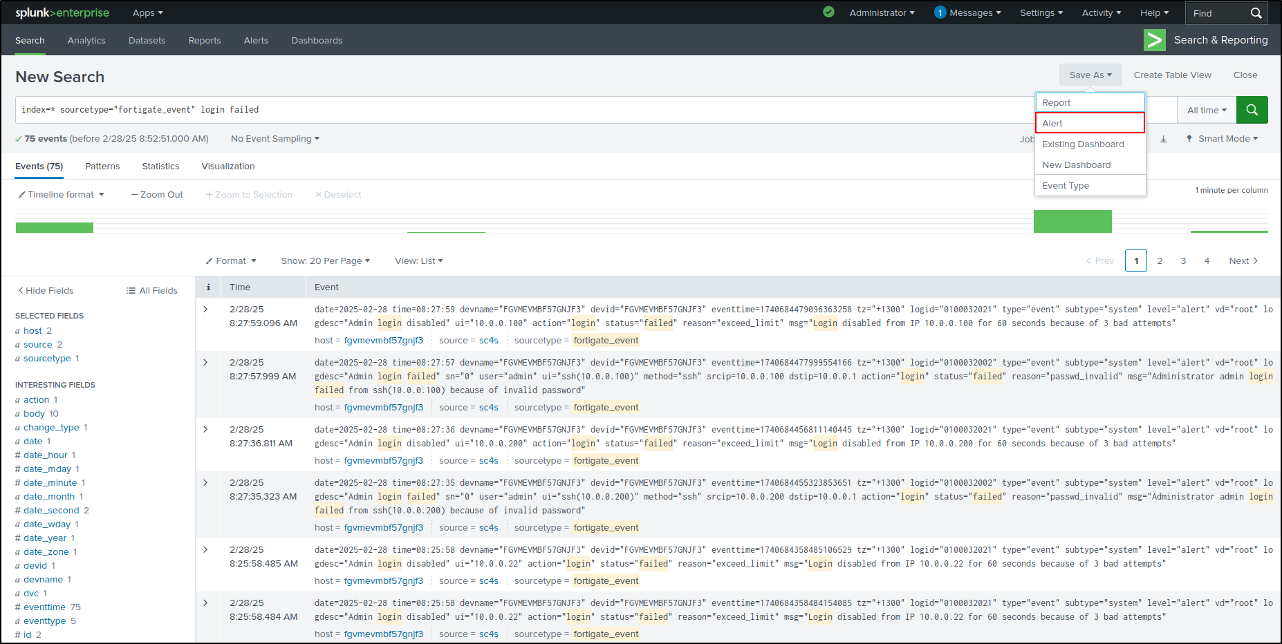 reports alerts configuration step 111