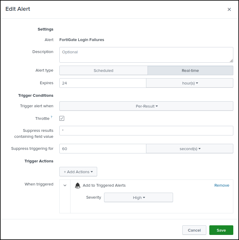 reports alerts configuration step 117