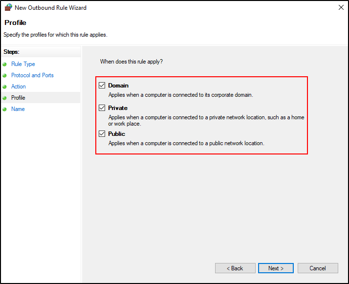 Allowing the Wazuh connection in Windows Firewall