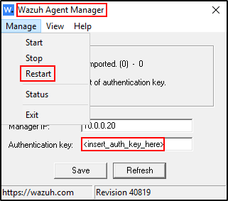 Wazuh dashboard agent deployment instructions