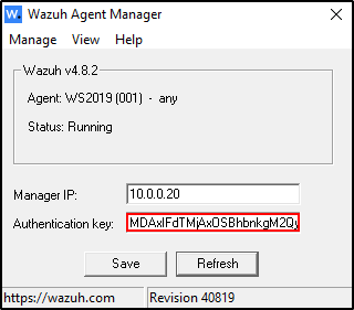 Windows Wazuh agent enrollment details